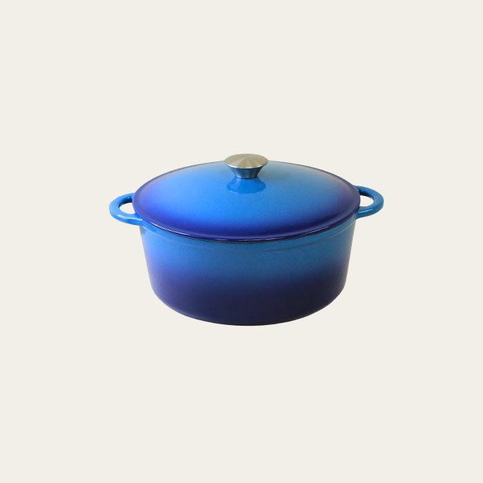 4.5 Quart Enameled Cast Iron Round Dutch Oven, Blue