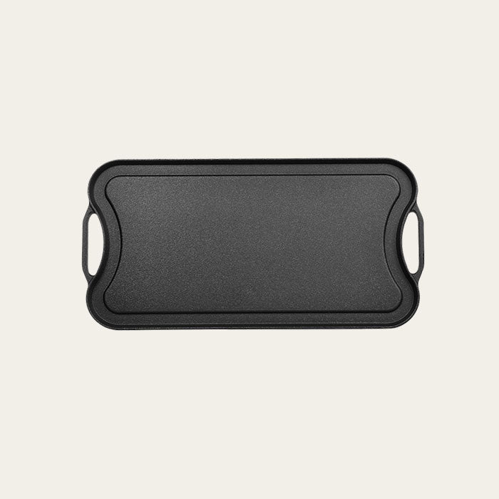 Pre-Seasoned Cast Iron Reversible Grill/Griddle, 20"L* 10.39"W* 0.98”H
