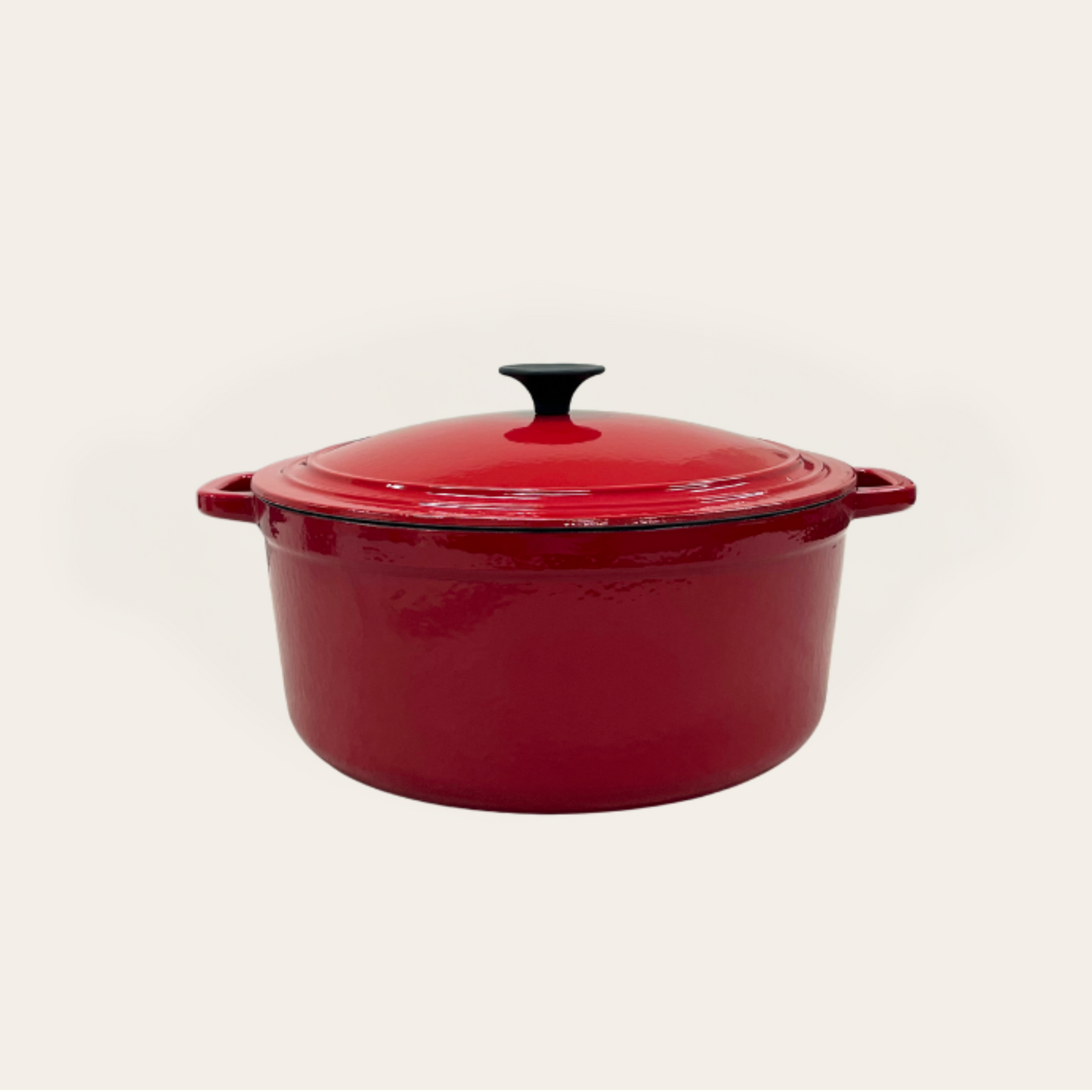 7 Quart Enameled Cast Iron Round Dutch Oven with Lid, Red