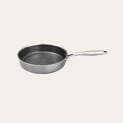 11 Inch Honeycomb Stainless Steel Frying Pan With Glass Lid, 11”(28cm)