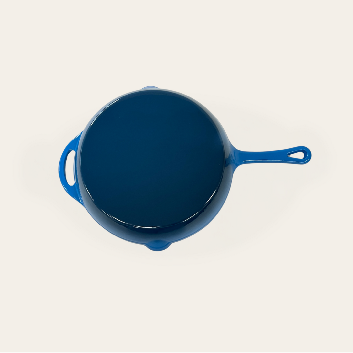 Cinnamon Home 12 Inch Enameled Cast Iron Skillet, Blue