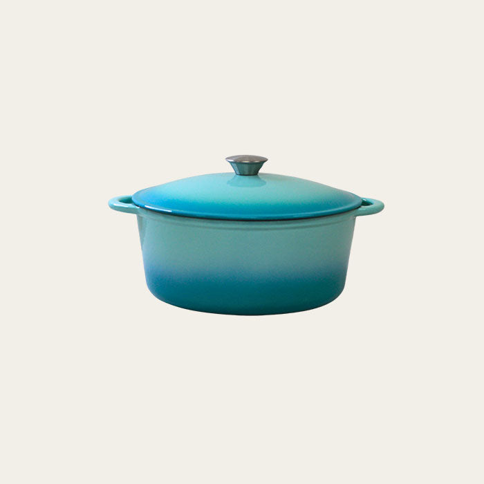 4.5 Quart Enameled Cast Iron Round Dutch Oven, Green