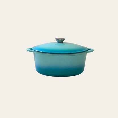4.5 Quart Enameled Cast Iron Round Dutch Oven, Green