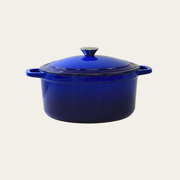 5.5 Quart Enameled Cast Iron Round Dutch Oven, Blue