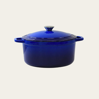 5.5 Quart Enameled Cast Iron Round Dutch Oven, Blue