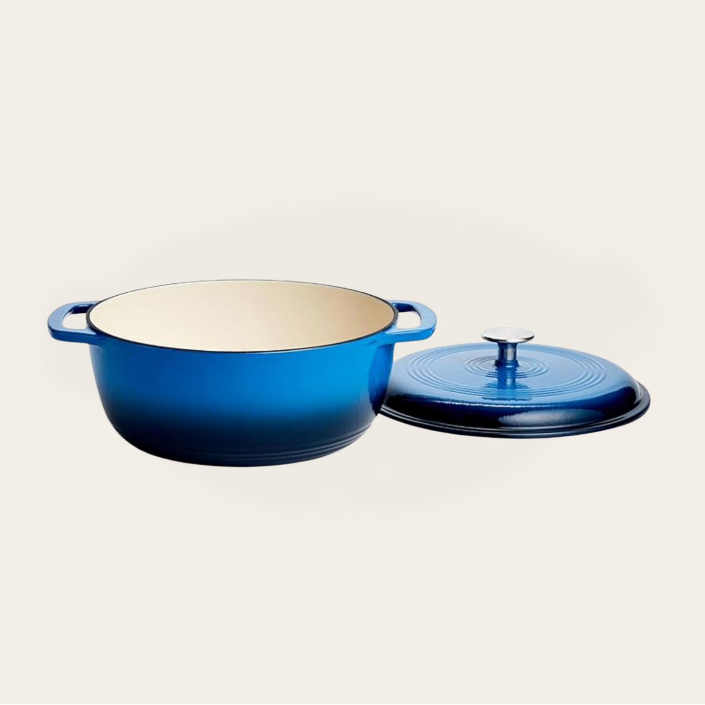 4.5 Quart Enameled Cast Iron Round Dutch Oven, Blue
