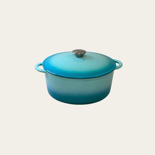 4.5 Quart Enameled Cast Iron Round Dutch Oven, Green