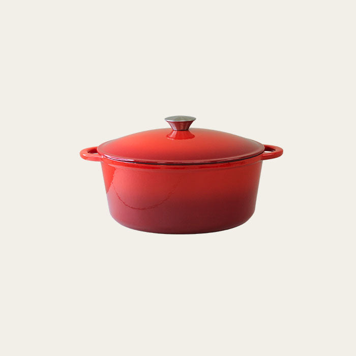 4.5 Quart Enameled Cast Iron Round Dutch Oven, Red