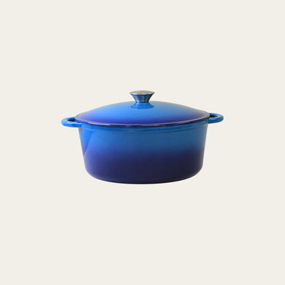 4.5 Quart Enameled Cast Iron Round Dutch Oven, Blue