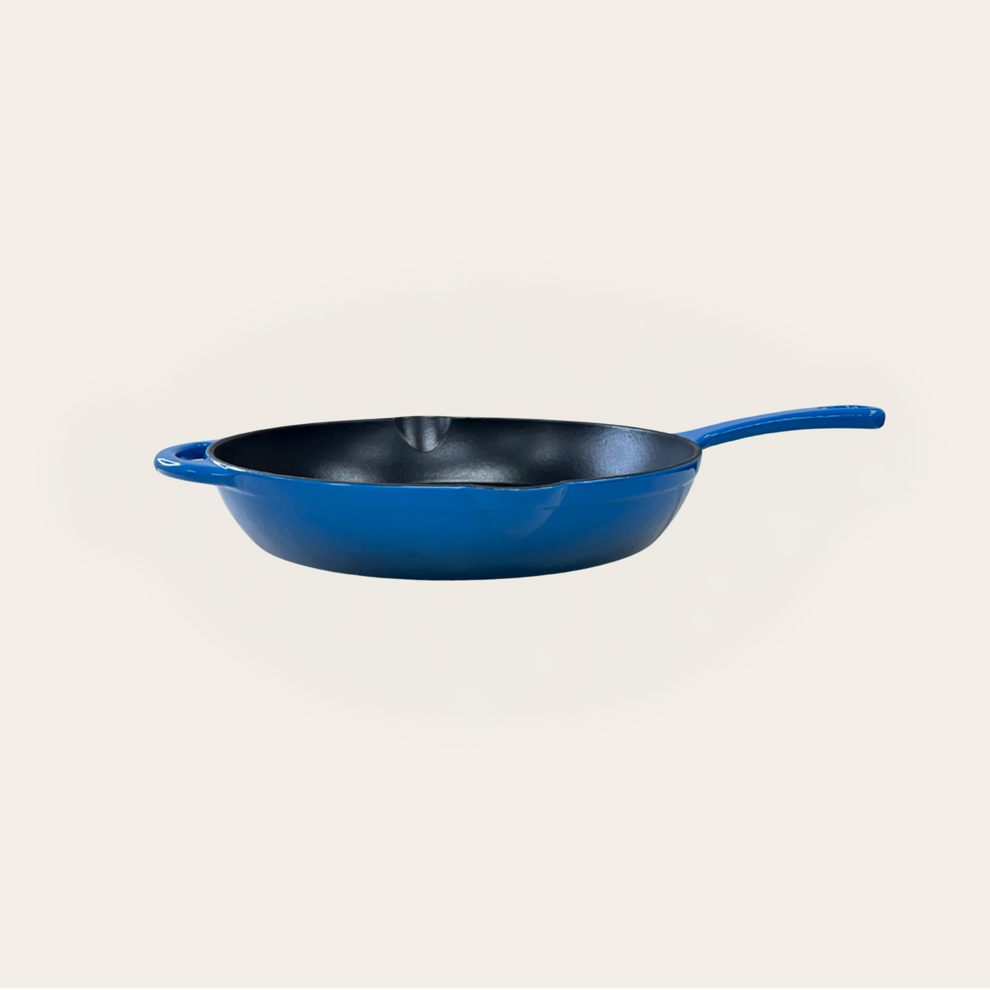 Cinnamon Home 12 Inch Enameled Cast Iron Skillet, Blue