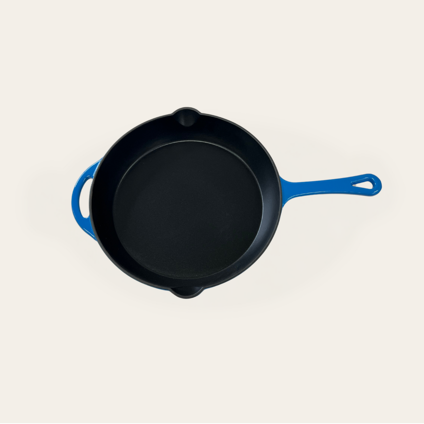 Cinnamon Home 12 Inch Enameled Cast Iron Skillet, Blue